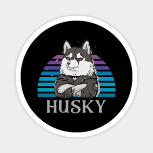 Cool Rocker Husky Dog Lover Magnet